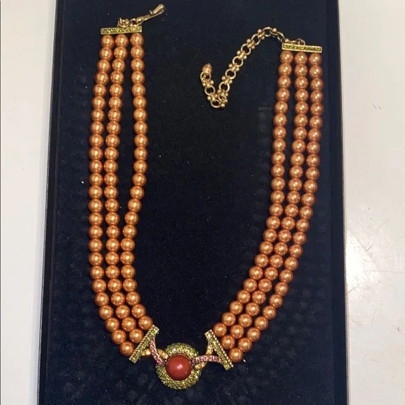 Heidi Daus Brown and Gold Multi-Strand Necklace - Picture 5 of 5
